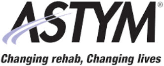 Astym logo with the slogan 'changing rehab. changing lives.' in the footer.