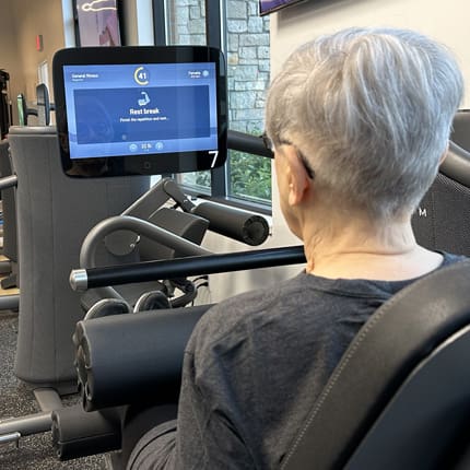 Using the EGYM for LBP|Cobra Stretch to help alleviate Low back pain|Walking to help alleviate Low back pain|Using the EGYM for LBP|Using the EGYM for LBP|The EGYM Stay Balance with muscle groups