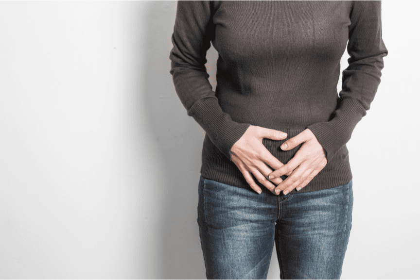 person holding bladder